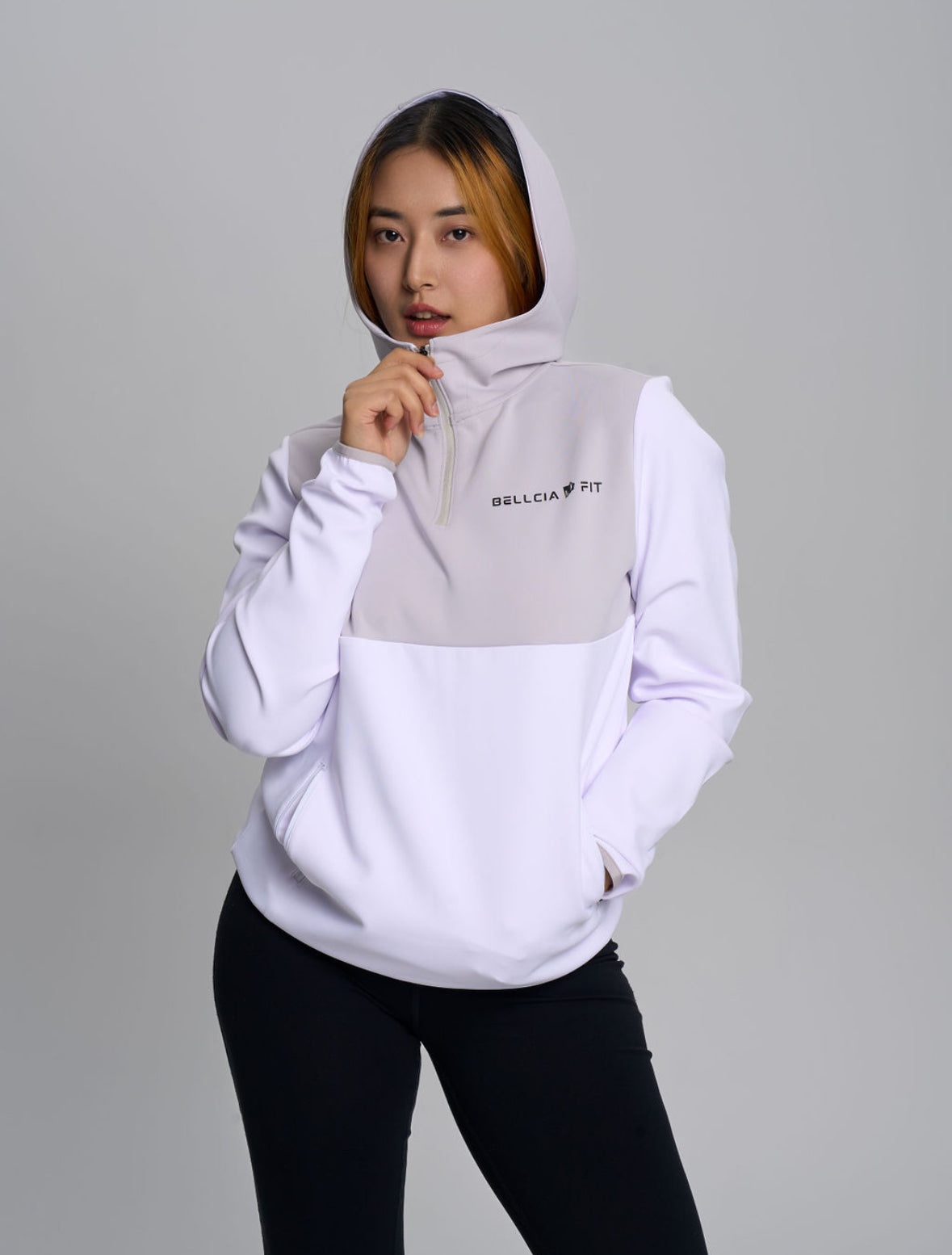 Bellcia Fit Unisex White Hoodie